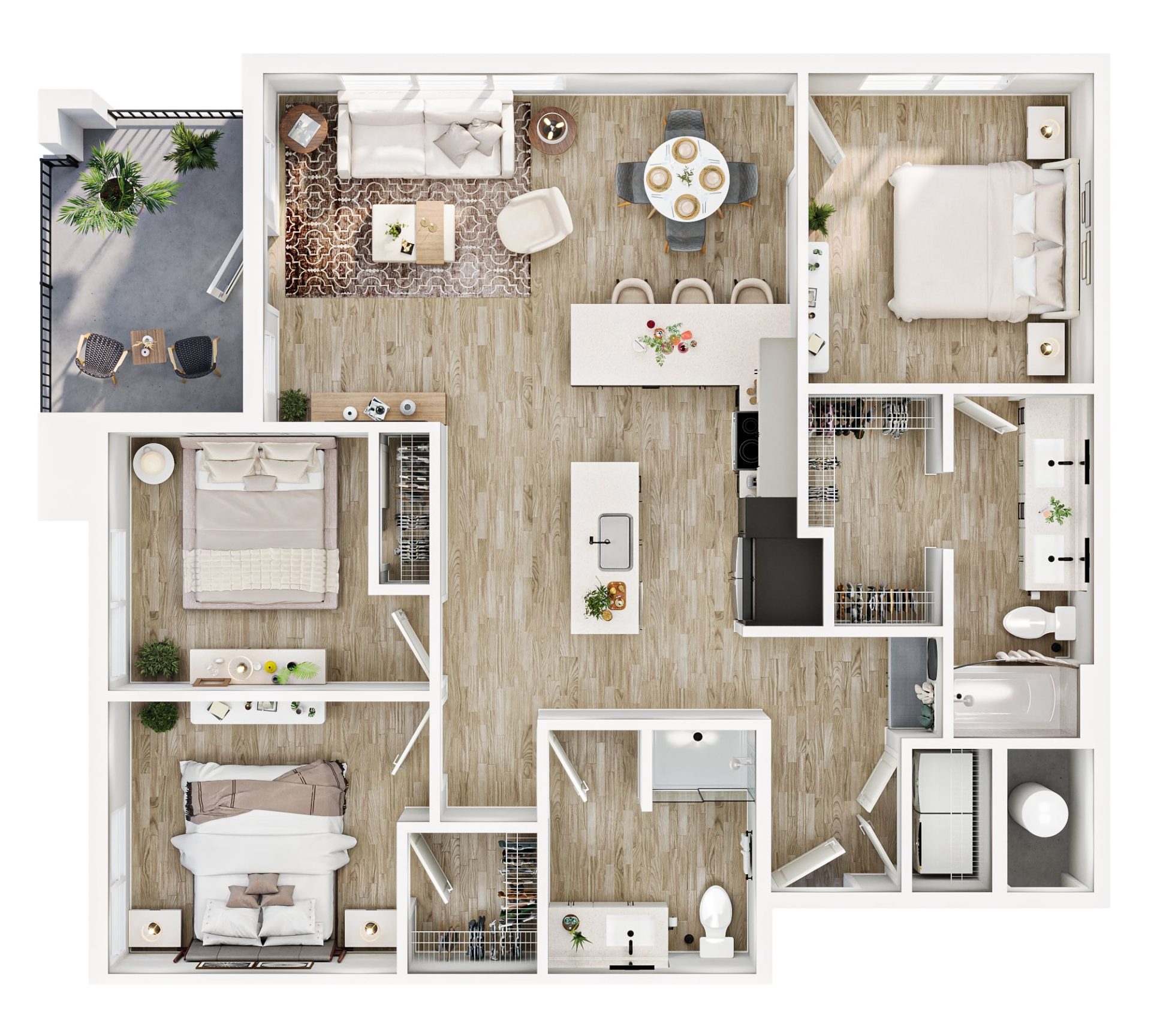 Flats at Hansen Farm_Affinity_C2 C2 floor plan for The Flats at Hansen Farm