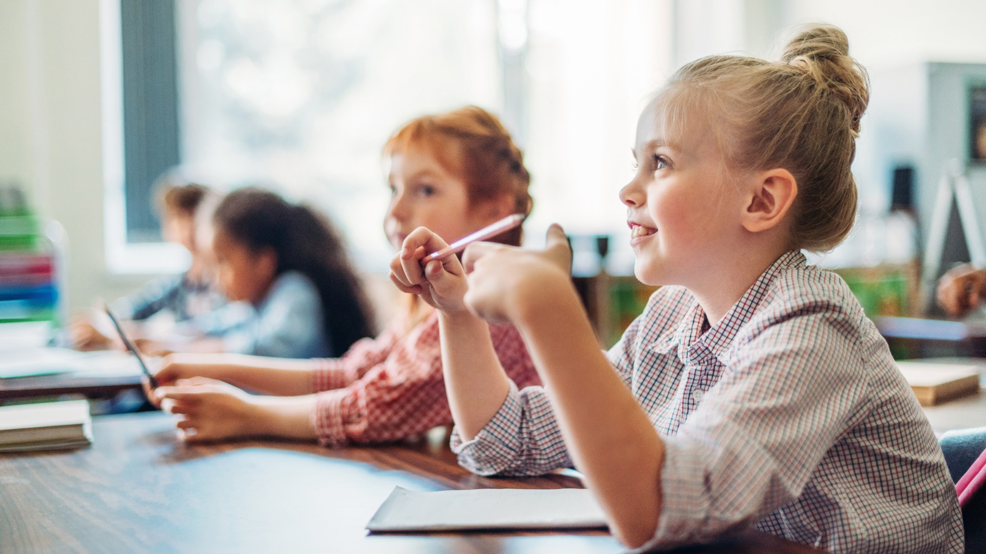 kids in a classroom learning